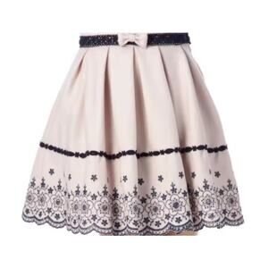 Liz Lisa Embroidered Floral Skirt Navy Blue and Cream size 0